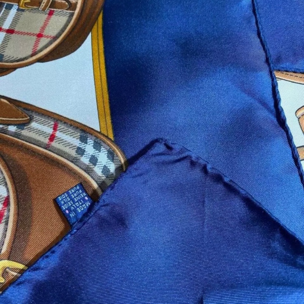 auth BURBERRY re-issue HANDBAGS silk SCARF 34" - Picture 5 of 7